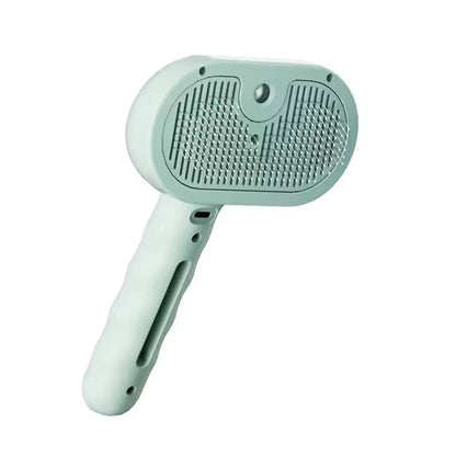 2-in-1 Dog Grooming Comb with Spray for Detangle Clean & De-Shed - Green - Grooming Comb