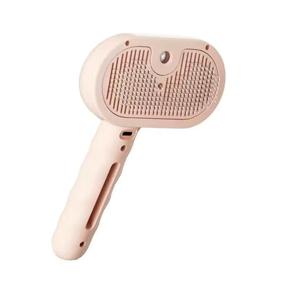 2-in-1 Dog Grooming Comb with Spray for Detangle Clean & De-Shed - Pink - Grooming Comb