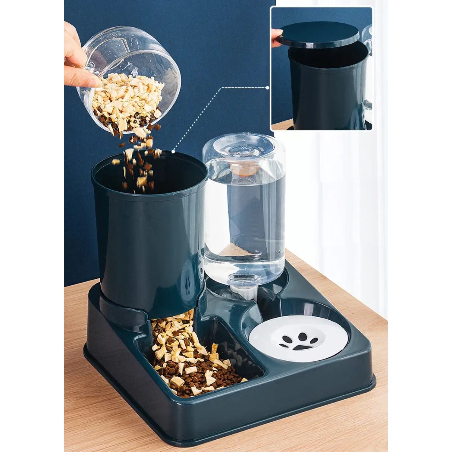 Automatic Feeder for Pets – Smart Mealtime Solution for Cats & Dogs - Blue