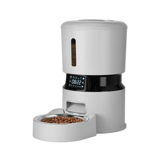 Automatic Pet Feeder with App Control and Scheduled Meal Portions - White / L / 4 L