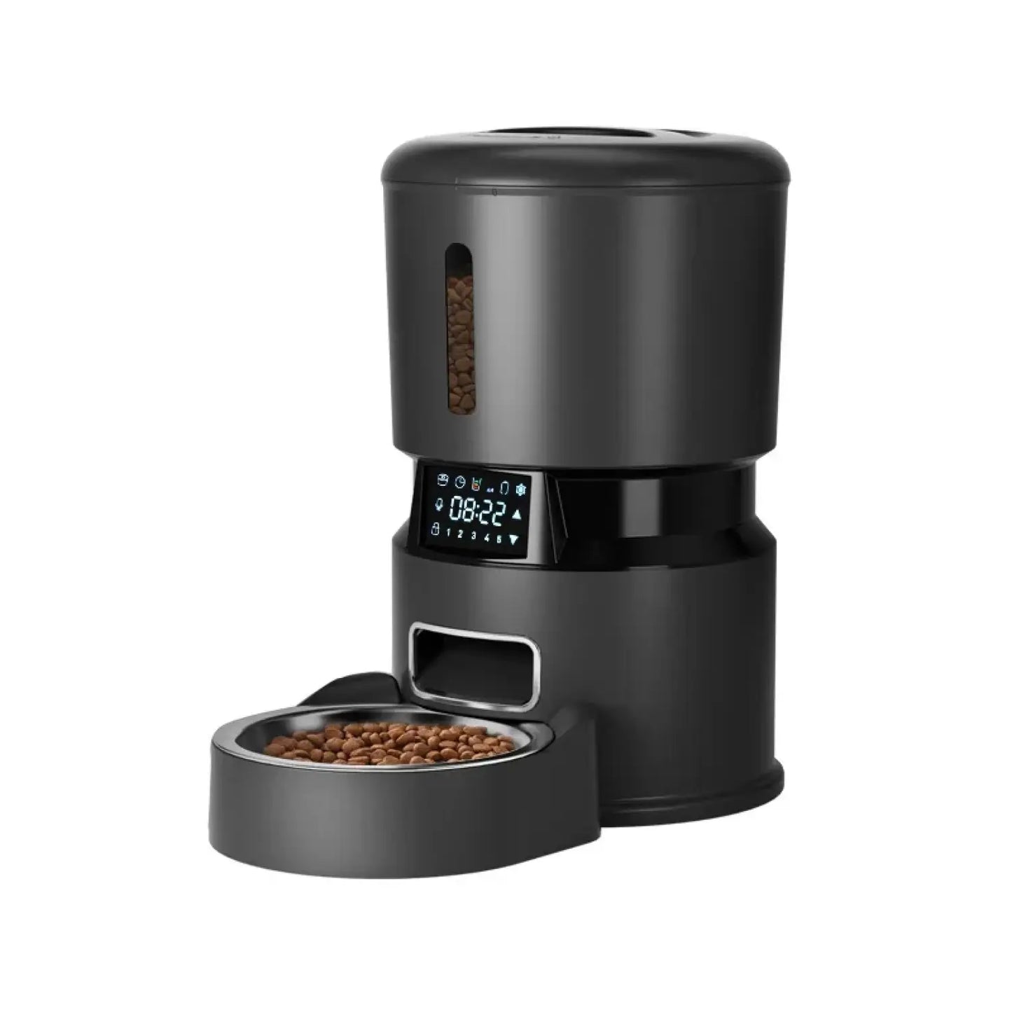 Automatic Pet Feeder with App Control and Scheduled Meal Portions - Black / L / 4 L