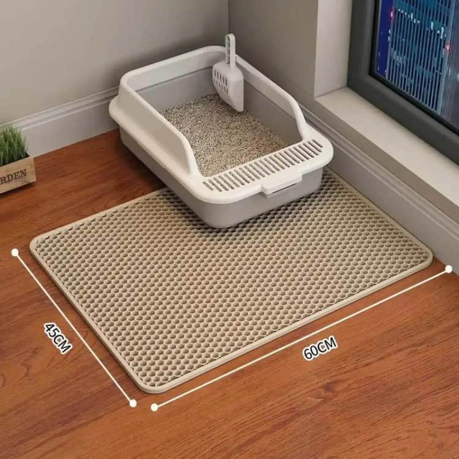Cat Mat for Litter – Double Layer EVA Waterproof Anti-Slip Pad