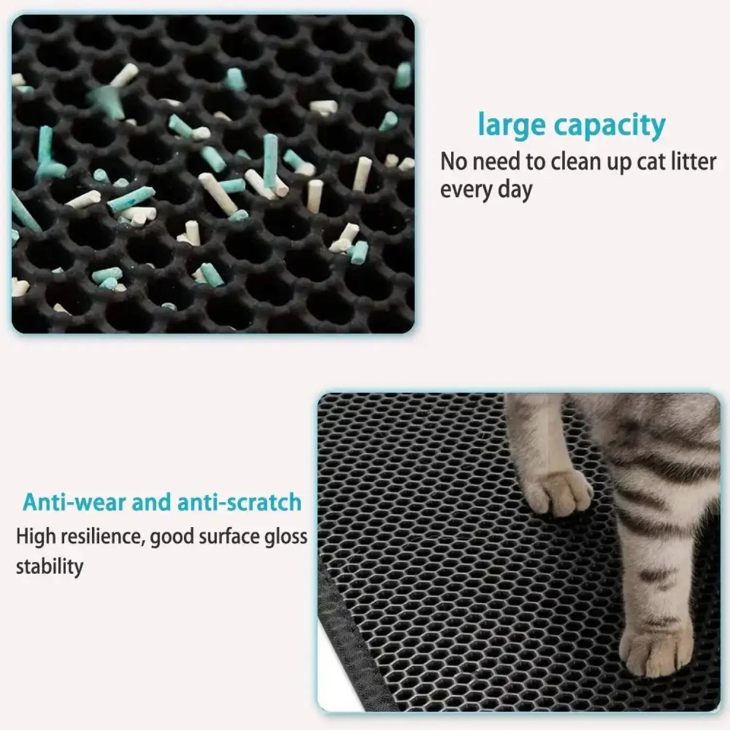Cat Mat for Litter – Double Layer EVA Waterproof Anti-Slip Pad