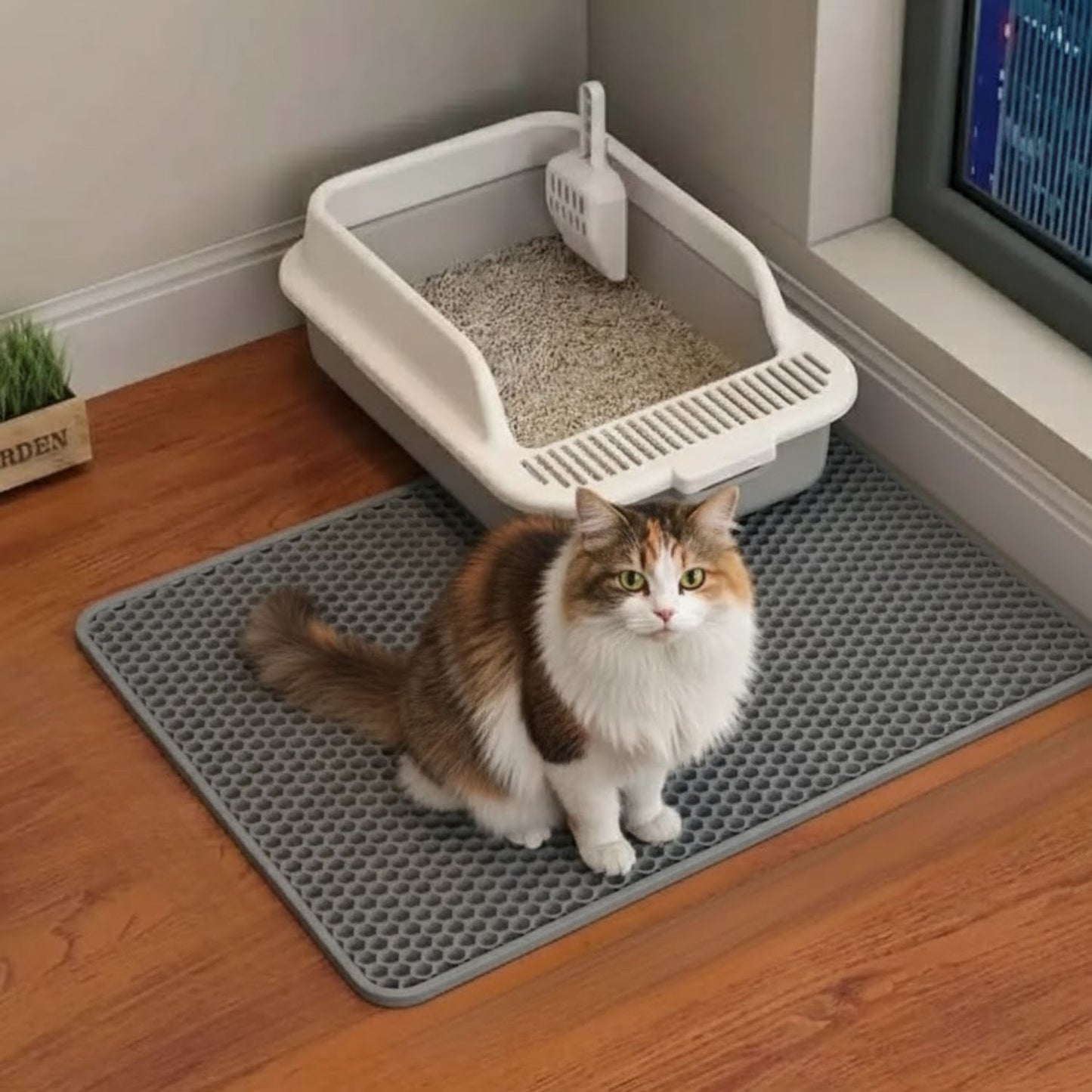 Cat Mat for Litter Grey
