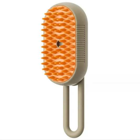 Electric Hair Remover Spray Comb for Cats and Dogs – Grooming & Massage Tool - Khaki