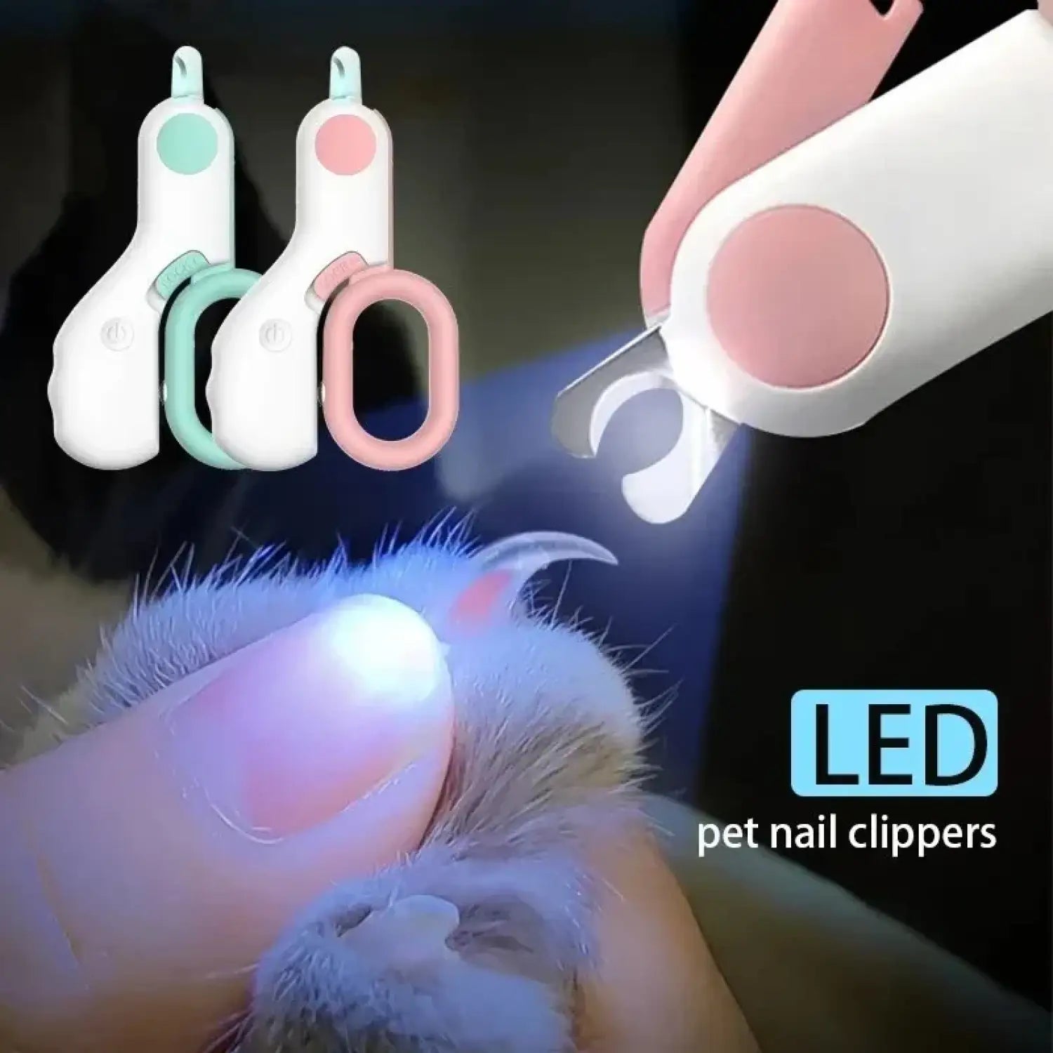 Pet Nail Clippers with LED Light for Precise and Safe Trimming - Nail Clipper
