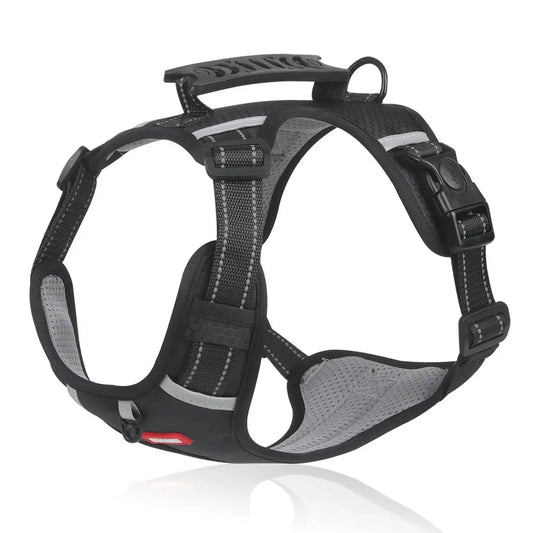 Reflective & Adjustable Harness for Dogs – No Pull Breathable & Safe - Black / XS 2-5 KG