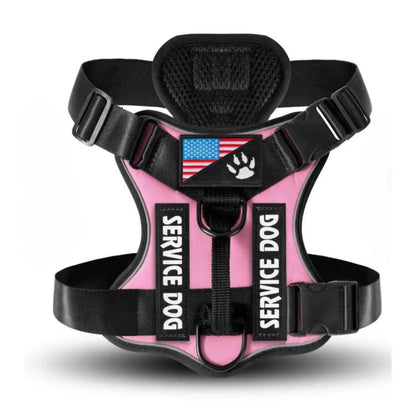 Reflective Service Dog Harness with 5 Patches - Adjustable and Comfortable Fit - Dog Harness