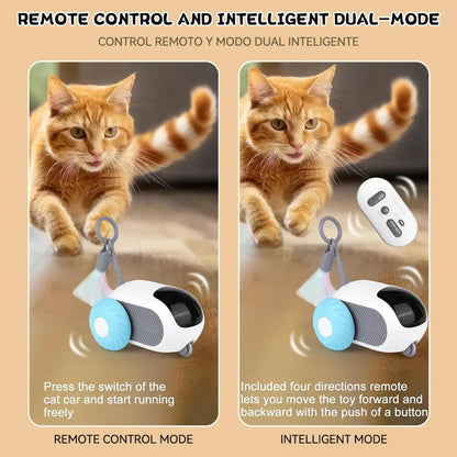 Remote Cat Toy – Smart Interactive Rolling Car with Dual Control