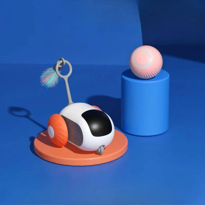 Remote Cat Toy – Smart Interactive Rolling Car with Dual Control - Kit 4