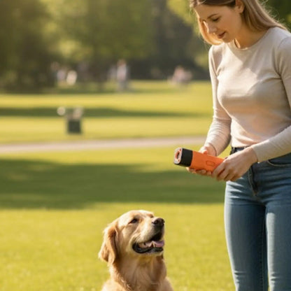 Ultrasonic Bark Deterrent Compact Easy Dog Training Solution - Orange