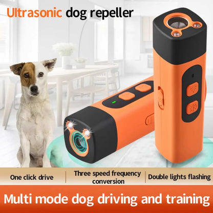 Ultrasonic Bark Deterrent Compact Easy Dog Training Solution - Orange