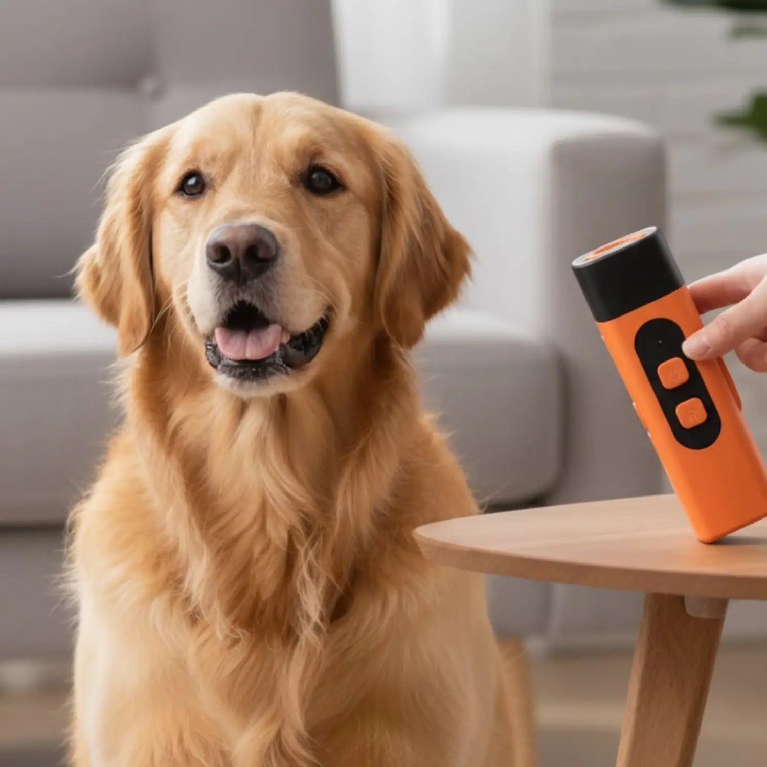 Ultrasonic Bark Deterrent Compact Easy Dog Training Solution - Orange