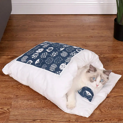 Warm Cat Bed – Removable Sleeping Bag for Cats & Small Pets