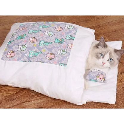 Warm Cat Bed – Removable Sleeping Bag for Cats & Small Pets
