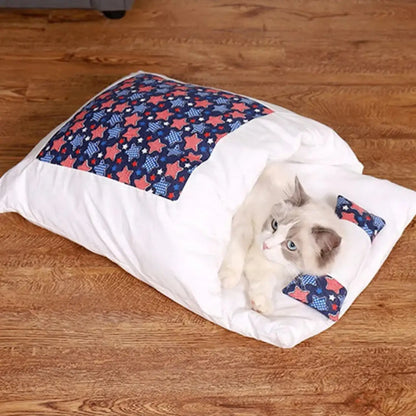 Warm Cat Bed – Removable Sleeping Bag for Cats & Small Pets